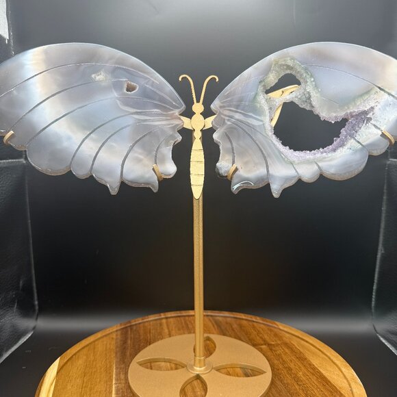 Druzy Agate Amethyst Butterfly Wings Blue Purple Natural Stone Chalcedony 772g # - Picture 1 of 11